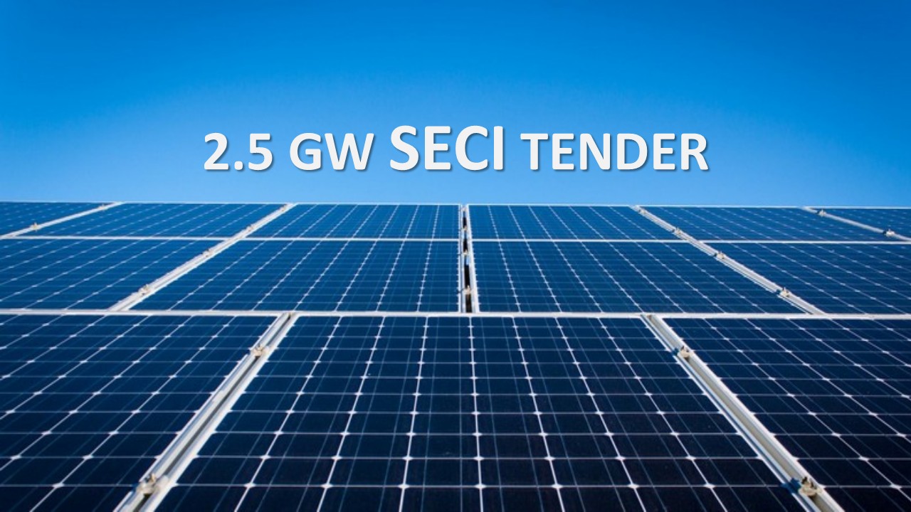 2.5 GW of Solar Projects Tender issued by SECI