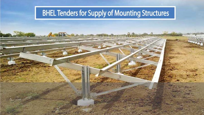 BHEL Mounting Structure Supply Tender for 75 MW solar project in Gujarat