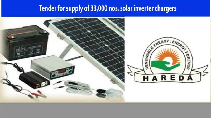 Haryana invites bidding for the supply of 33,000 Solar Inverter Chargers