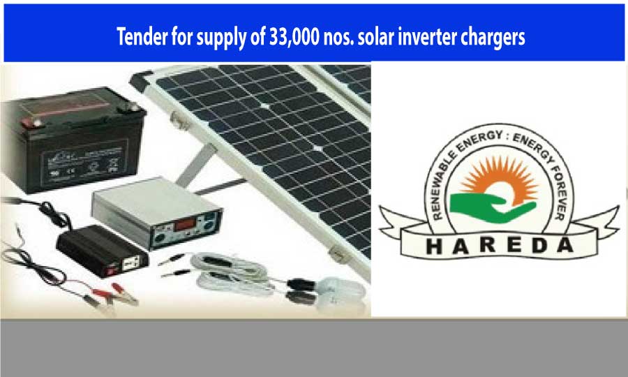 Haryana invites bidding for the supply of 33,000 Solar Inverter Chargers