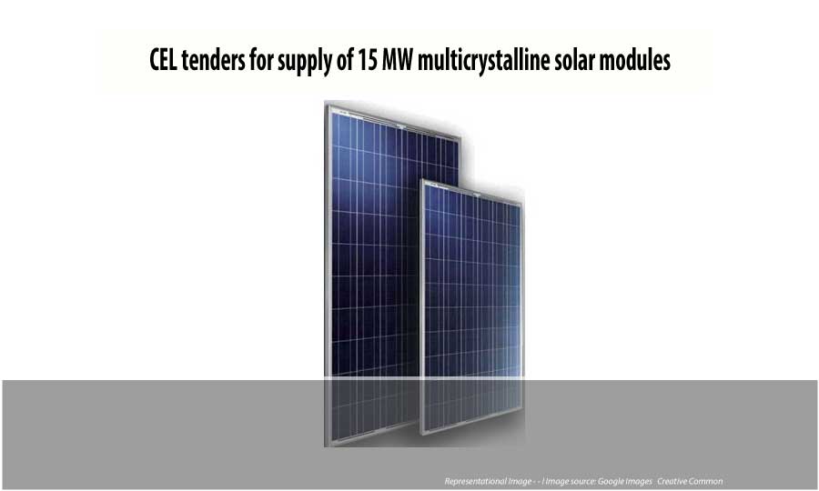 Tender for supply of 15MW of multi-crystalline solar modules by CEL