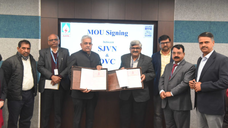 SJVN,-DVC-signed-MoU-for-SOlar-Power-projects-development